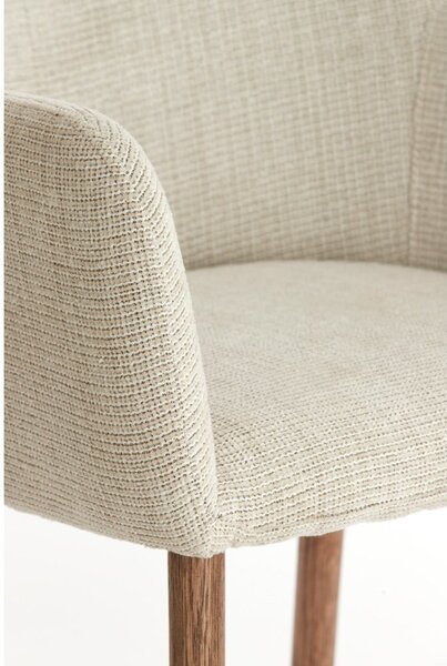 Set di sedie da pranzo beige in imbottito con braccioli 2 pz Blaine – Light & Living