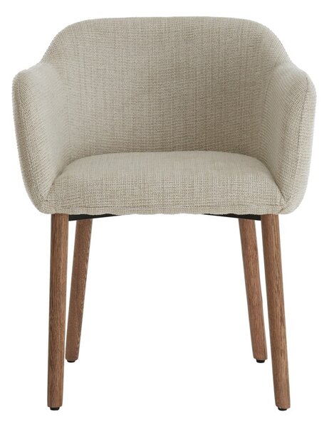 Set di sedie da pranzo beige in imbottito con braccioli 2 pz Blaine – Light & Living