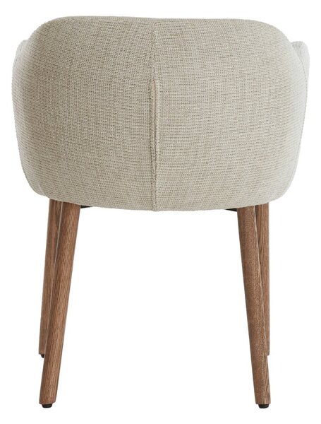 Set di sedie da pranzo beige in imbottito con braccioli 2 pz Blaine – Light & Living