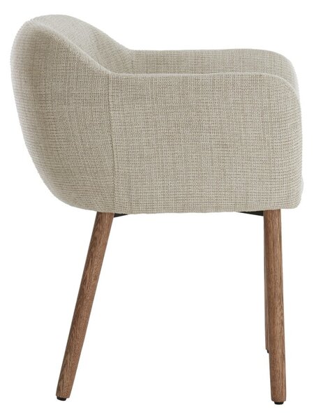Set di sedie da pranzo beige in imbottito con braccioli 2 pz Blaine – Light & Living