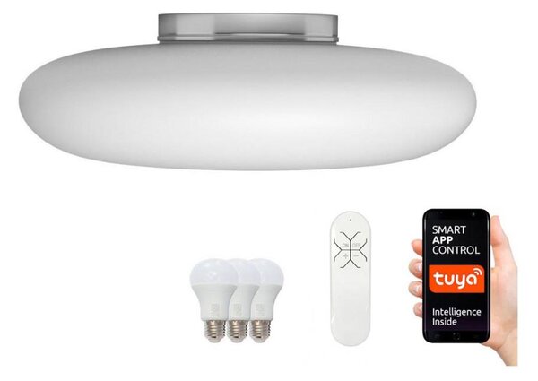 Immax NEO 07061L-Plafoniera LED RGBW dimmerabile FUENTE 3xE27/8,5W/100-240V