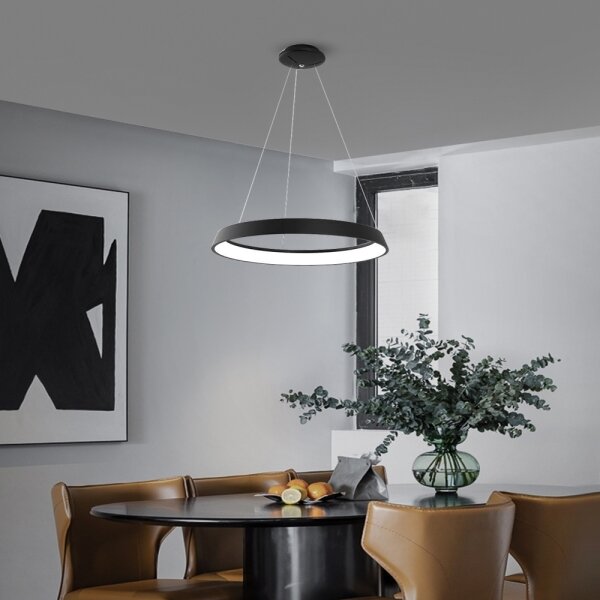 Immax NEO - Lampadario LED dimmerabile a sospensione con filo LIMITADO LED/39W/230V 60 cm nero