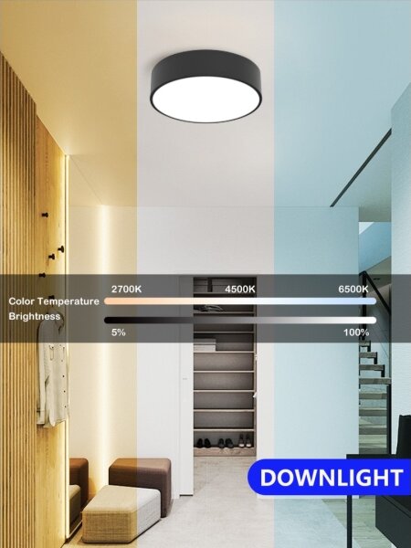 Immax NEO 07200L - Luce LED dimmerabile RONDATE LED/18W/230V nero Tuya + +TC