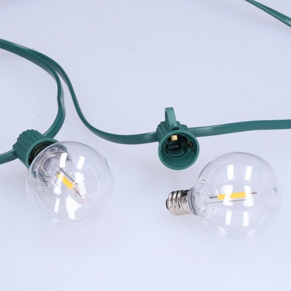 Brilagi -LED Ghirlanda decorativa da esterno 25xE12 20m verde IP44 bianco caldo