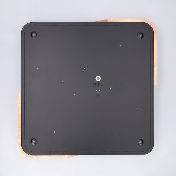 Brilagi - Lampada LED dimmerabile PILANA LED/48W/230V rovere/nero 42x42 cm + telecomando