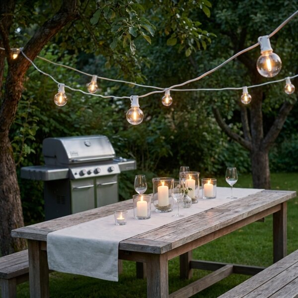 Brilagi - Catena luminosa decorativa LED da esterno GIRLANDA 10xE12 8 m bianco IP44 luce bianca calda
