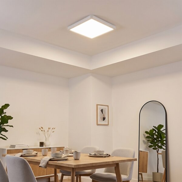 Brilagi - Plafoniera LED dimmerabile da soffitto ESTELA SQUARE LED/36W/230V 31x31 cm bianca + telecomando incluso