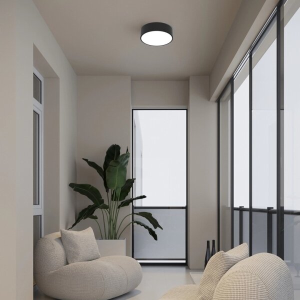 Immax NEO 07200L - Luce LED dimmerabile RONDATE LED/18W/230V nero Tuya + +TC