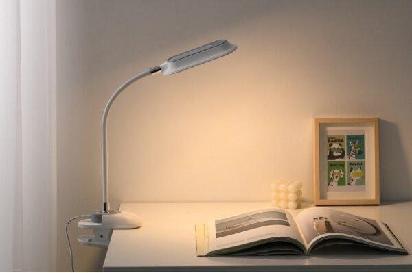Immax 08997L - Lampada da tavolo LED+CCT dimmerabile con clip CLIP 7,5W/230V bianca