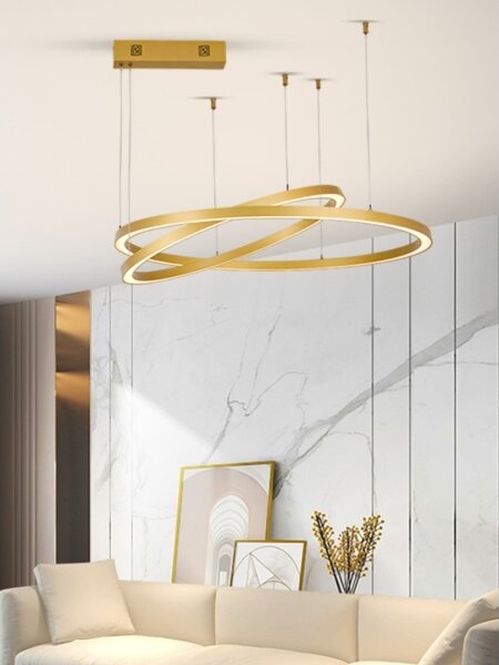 Immax NEO 07218L - Lampadario LED dimmerabile FINO 93W/230V 60/80cm oro Tuya+TC