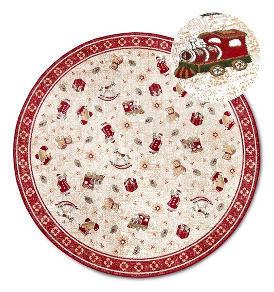 Tappeto rotondo rosso natalizio in misto cotone ø 160 cm Toy's Delight Red Christmas - Villeroy&Boch
