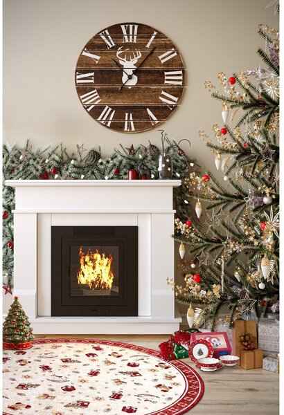 Tappeto rotondo rosso natalizio in misto cotone ø 160 cm Toy's Delight Red Christmas - Villeroy&Boch