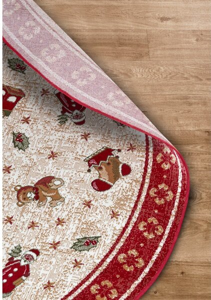 Tappeto rotondo rosso natalizio in misto cotone ø 160 cm Toy's Delight Red Christmas - Villeroy&Boch