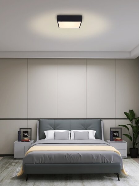 Immax NEO 07237L - Plafoniera LED dimmerabile CANTO 22W/230V nero Tuya+RC