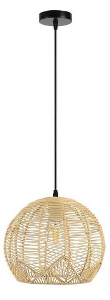 Immax 08258L - Lampadario a sospensione con filo PELO 1xE27/40W/230V diametro 30 cm rattan