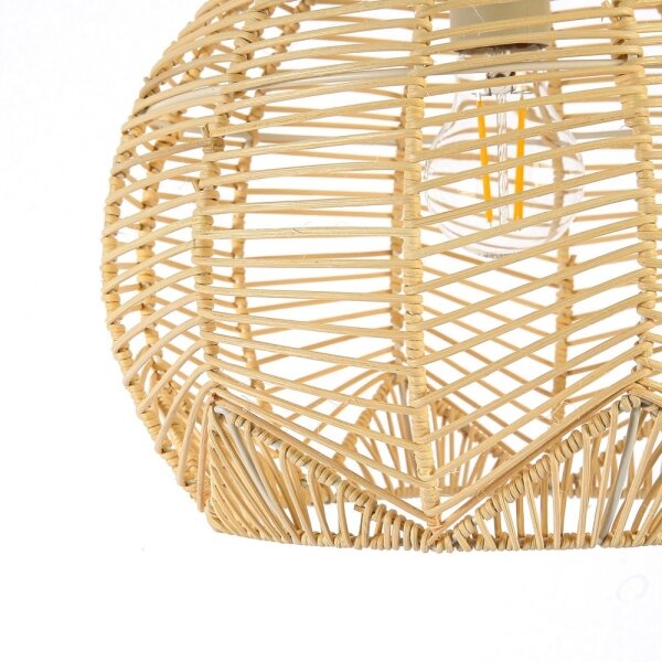 Immax 08258L - Lampadario a sospensione con filo PELO 1xE27/40W/230V diametro 30 cm rattan
