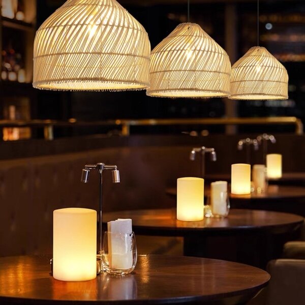 Immax 08264L - Lampadario a sospensione con filo PELO 1xE27/40W/230V diametro 40 cm rattan