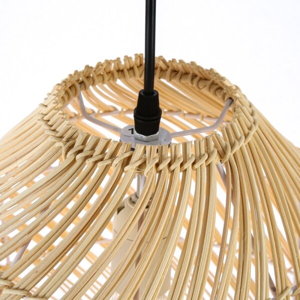 Immax 08259L - Lampadario a sospensione con filo PELO 1xE27/40W/230V diametro 35 cm rattan