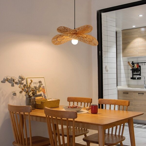 Immax 08265L - Lampadario a sospensione con filo MARIPOSA 1xE27/40W/230V diametro 50 cm iuta