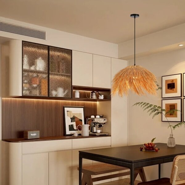 Immax 08272L - Lampadario a sospensione con filo NATURALEZA 1xE27/40W/230V diametro 55 cm rattan