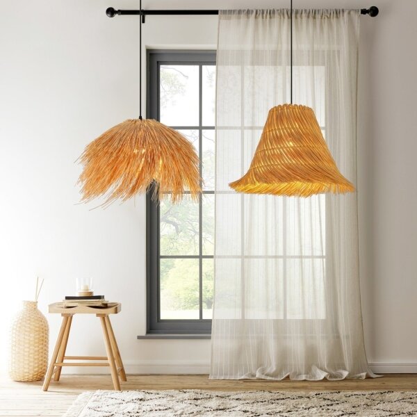 Immax 08272L - Lampadario a sospensione con filo NATURALEZA 1xE27/40W/230V diametro 55 cm rattan