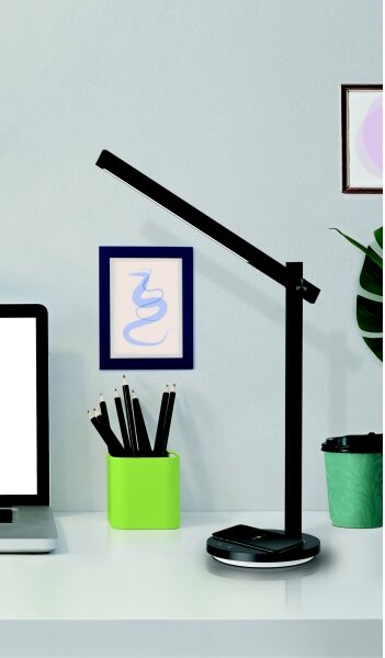 Immax 08969L - Lampada da tavolo LED dimmerabile con ricarica wireless LED/18W/230V