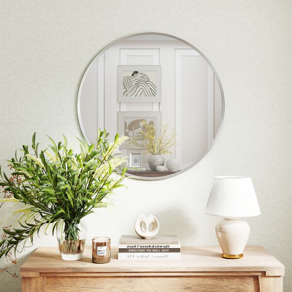 HOMCOM Specchio da parete moderno 61x61 cm, argento | Aosom Italy