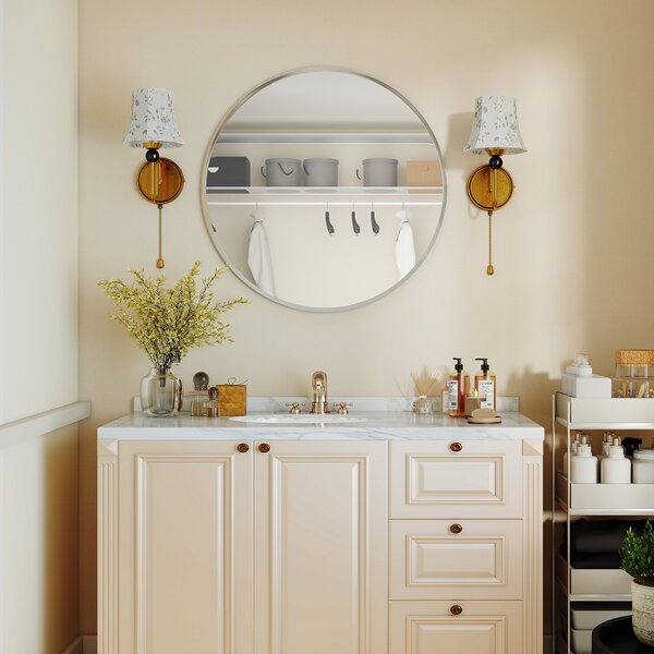 HOMCOM Specchio da parete moderno 61x61 cm, argento | Aosom Italy