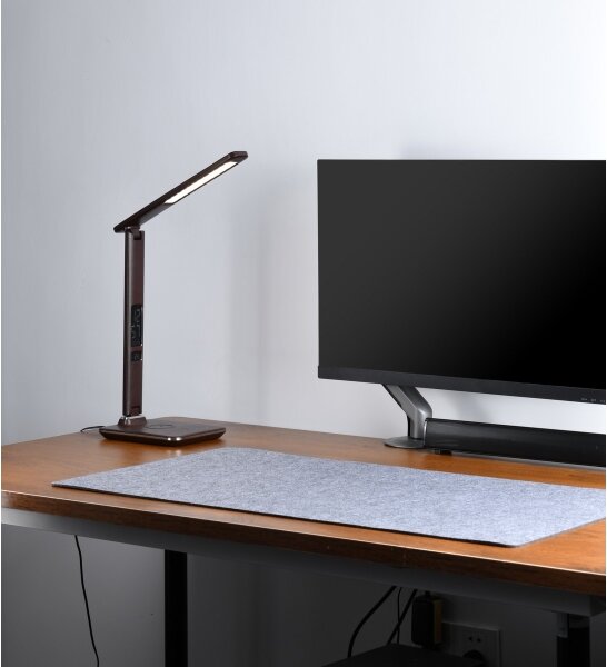 Immax 08975L- Lampada LED dimmergibile con ricarica wireless KINGFISHER LED/8,5W/230V marrone