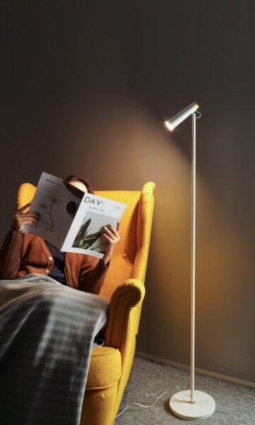Immax 08992L - Lampada da terra dimmerabile a LED TIT LED/6W/230V bianco
