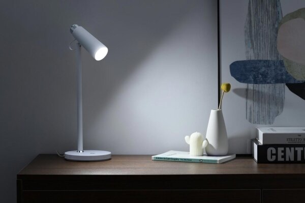 Immax 08990L - Lampada da tavolo LED dimmerabile con Qi di ricarica TIT LED/12W/230V bianco