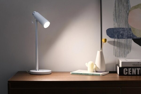 Immax 08990L - Lampada da tavolo LED dimmerabile con Qi di ricarica TIT LED/12W/230V bianco