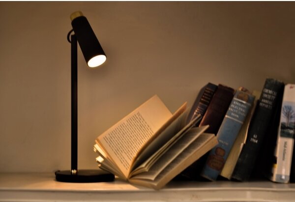 Immax 08991L- Lampada da tavolo LED dimmerabile con Qi di ricarica TIT LED/12W/230V nero