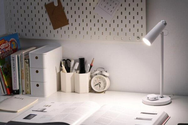 Immax 08990L - Lampada da tavolo LED dimmerabile con Qi di ricarica TIT LED/12W/230V bianco