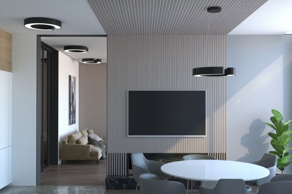 Immax NEO 7134- LED SMART Lampadario dimmerabile a sospensione con filo CÉČKO LED/43W/230V+RC 60 cm