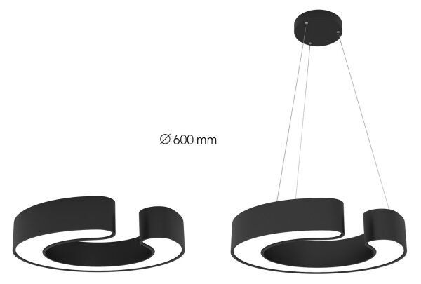 Immax NEO 7134- LED SMART Lampadario dimmerabile a sospensione con filo CÉČKO LED/43W/230V+RC 60 cm