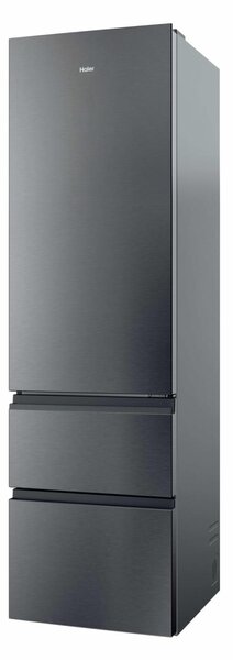 Haier Frigorifero Combinato 3 Porte Capacit 414 Litri Classe energetica A Raffreddamento Total No Frost colore Dark Inox - HTR3620ANMP 3D 60 Serie