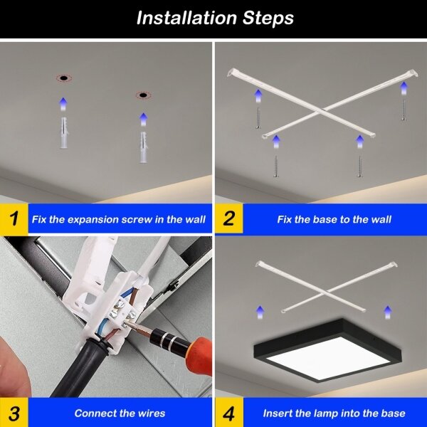 Brilagi - Lampada LED da bagno FRAME LED/24W/230V 3000/4000/6000K IP44 nero