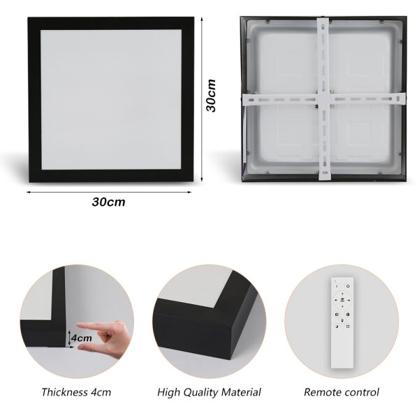 Brilagi - LED Dimmerabile plafoniera FRAME SMART LED/24W/230V nera + DO