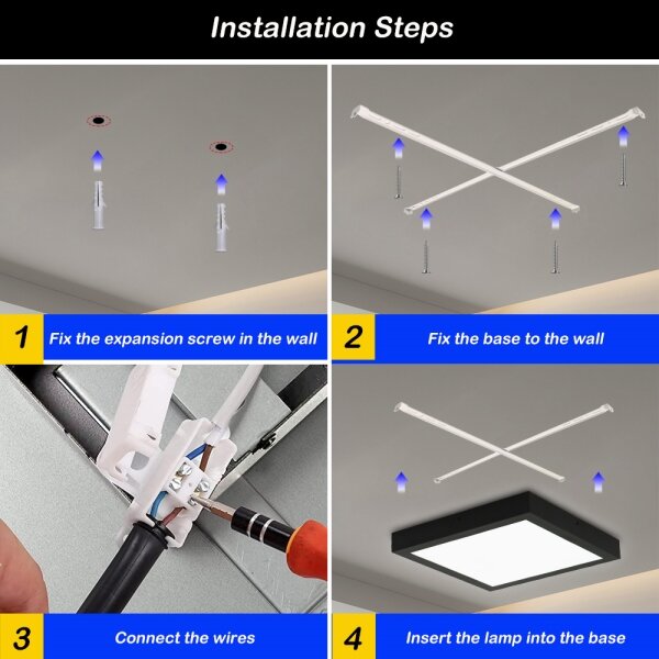 Brilagi - LED Dimmerabile plafoniera FRAME SMART LED/24W/230V nera + DO