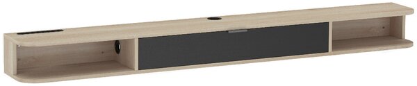 HOMCOM Mobile TV sospeso fino a 190,5 cm con cassetto e 2 ripiani, 180x24x16 cm, legno | Aosom Italy