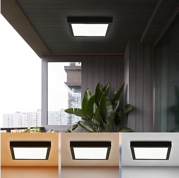Brilagi - Lampada LED da bagno FRAME LED/24W/230V 3000/4000/6000K IP44 nero