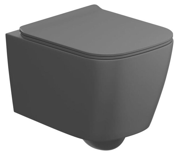 ALLUVION, vaso WC a muro, modello compatto, scarico profondo, senza bordo di scarico