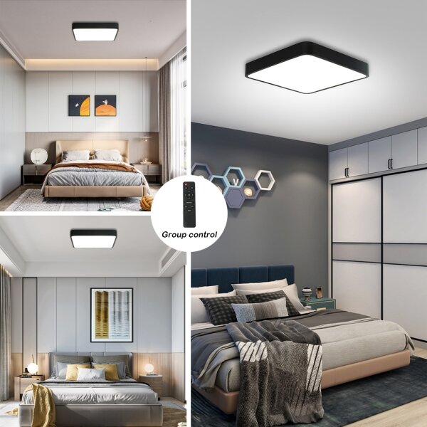 Brilagi - Lampada dimmerabile POOL SQUARE LED/36W/230V 3000-6000K 40x40 cm nera+DO
