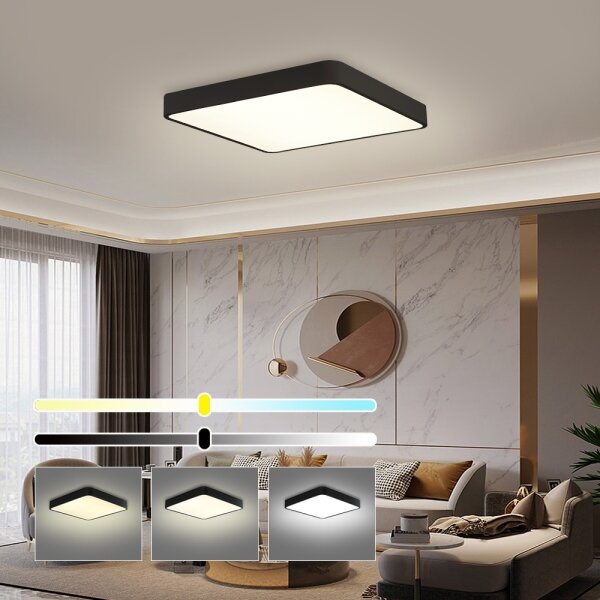 Brilagi - Lampada dimmerabile POOL SQUARE LED/48W/230V 3000-6000K 50x50 cm nera+DO