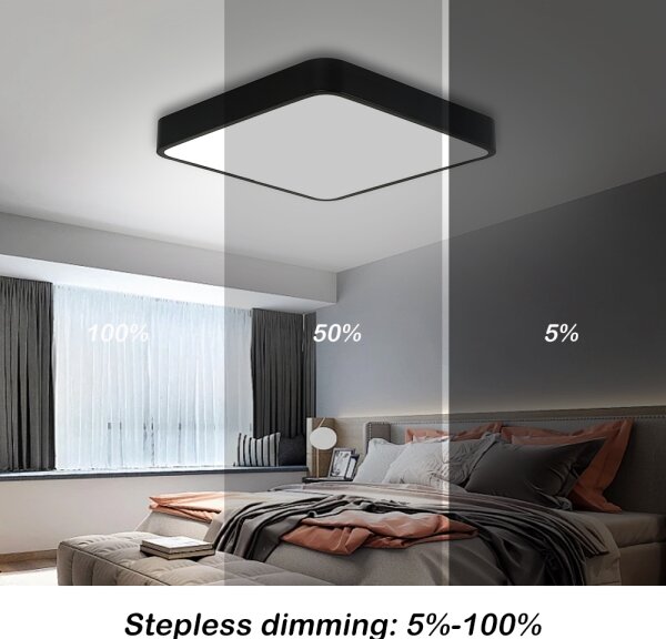 Brilagi - Lampada dimmerabile POOL SQUARE LED/48W/230V 3000-6000K 50x50 cm nera+DO