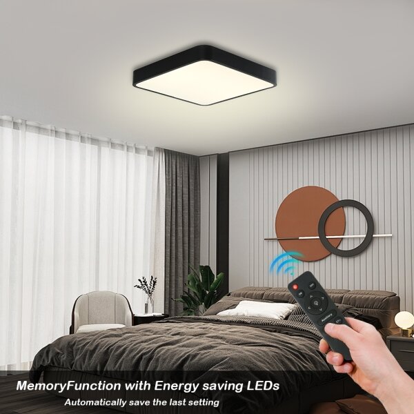 Brilagi - Lampada dimmerabile POOL SQUARE LED/36W/230V 3000-6000K 40x40 cm nera+DO