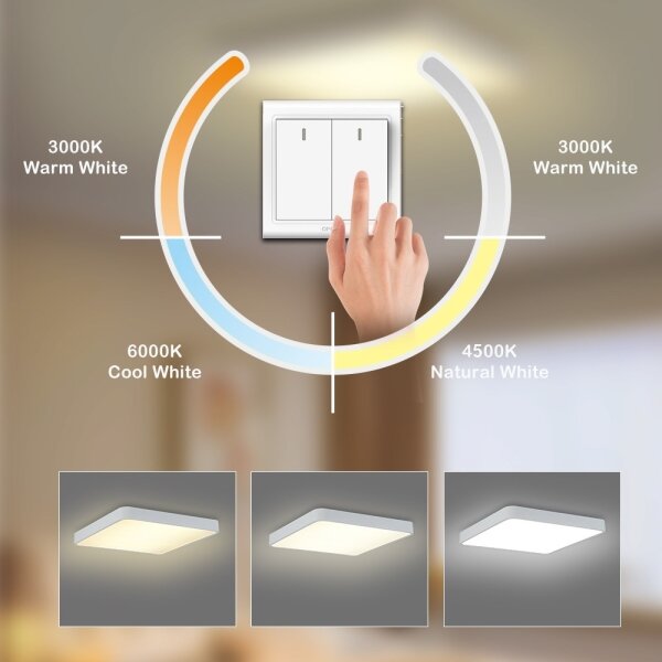 Brilagi - Plafoniera LED POOL SQUARE LED/36W/230V 40x40 cm bianca