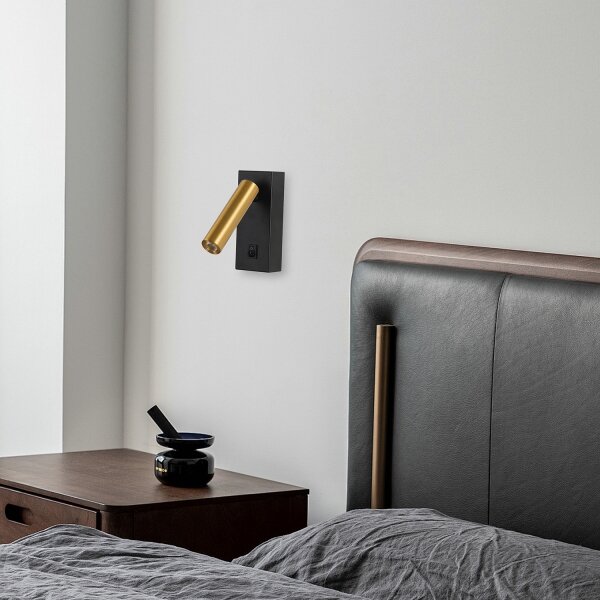 Brilagi - Luce Spot da parete a LED MAYA LED/3W/230V 4000K nero/oro