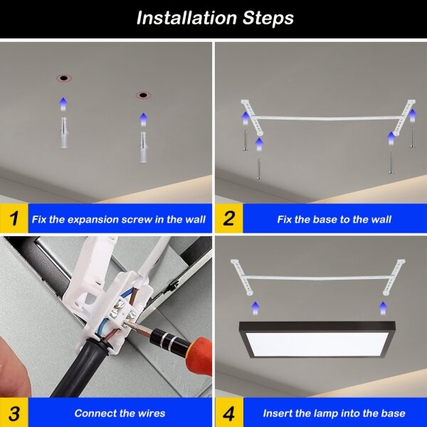 Brilagi - Lampada LED dimmerabile FRAME SMART LED/30W/230V nero IP44 + telecomando